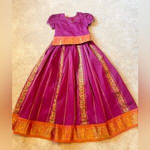 Kids kancheevaram silk traditional outfit
